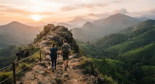Hikers on Little Adam's Peak