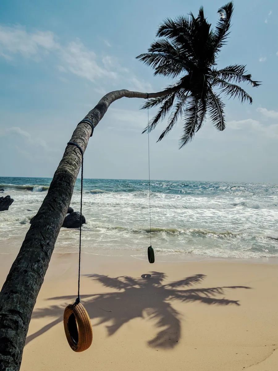 The beach and sea at Bentota