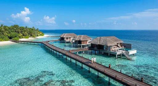 A Maldivian island lagoon